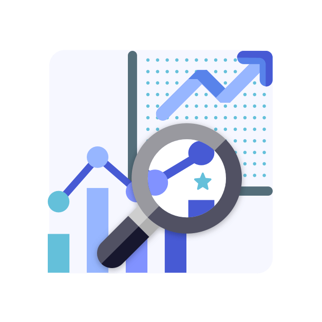 Startup Advisory magnifier to see growth chart